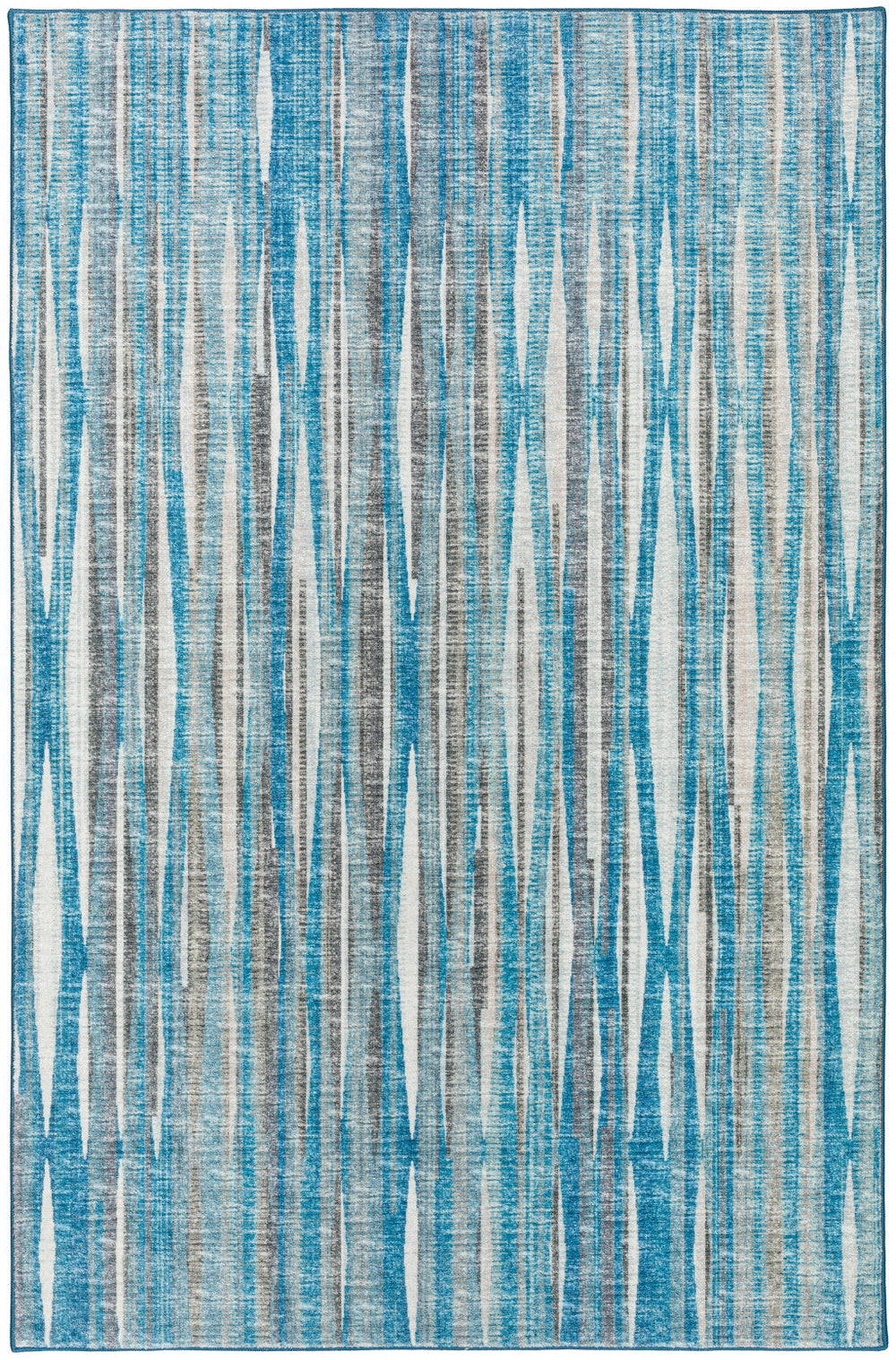 5 X 8 Blue Ombre Tufted Handmade Area Rug Image 2