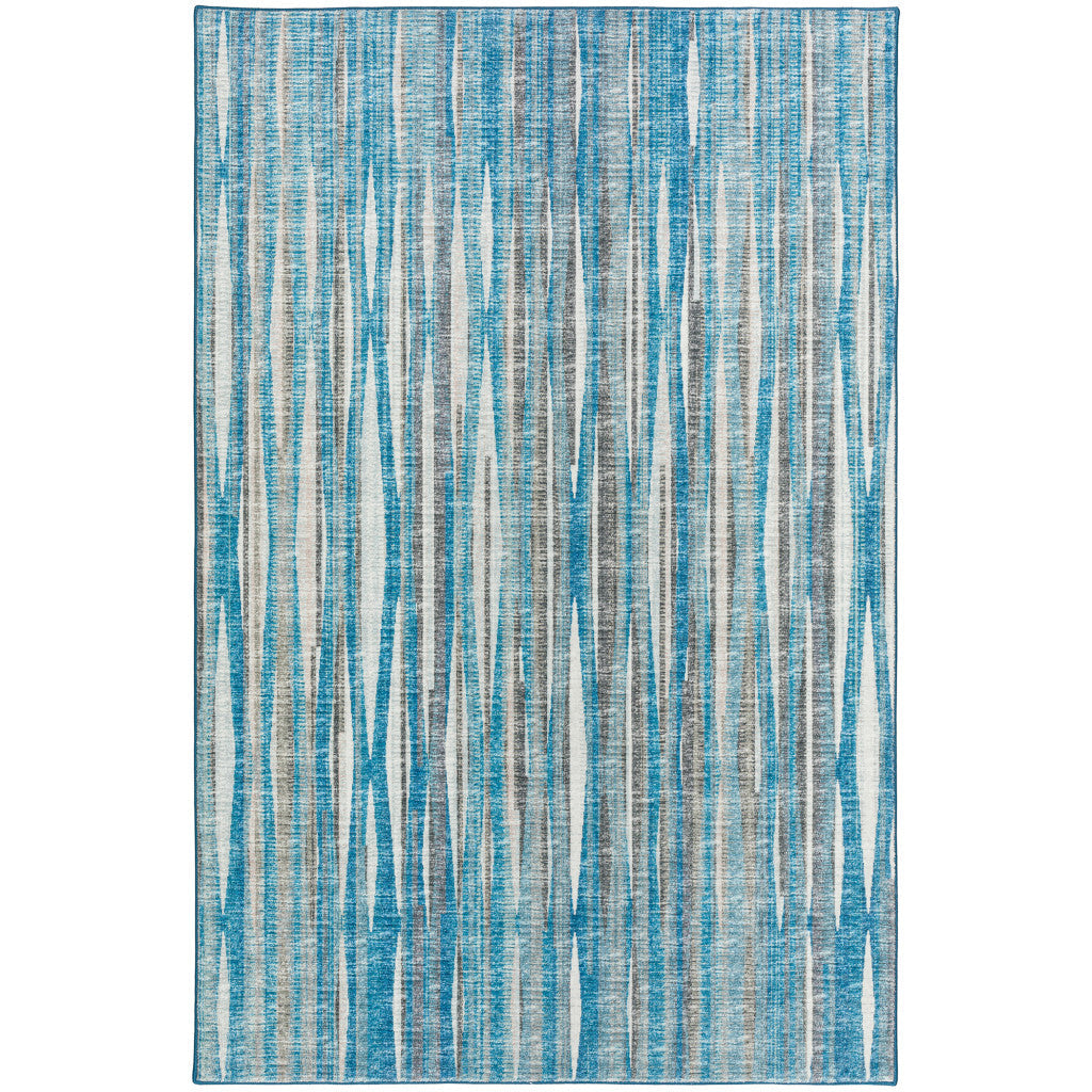 5 X 8 Blue Ombre Tufted Handmade Area Rug Image 3