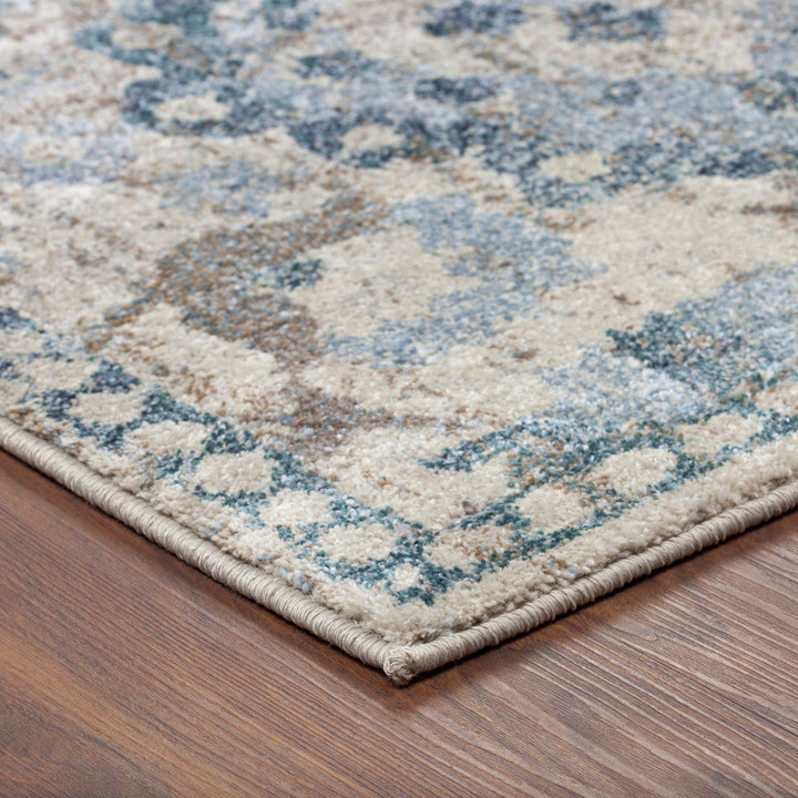 5 x 8 Blue Oriental Area Rug Image 8