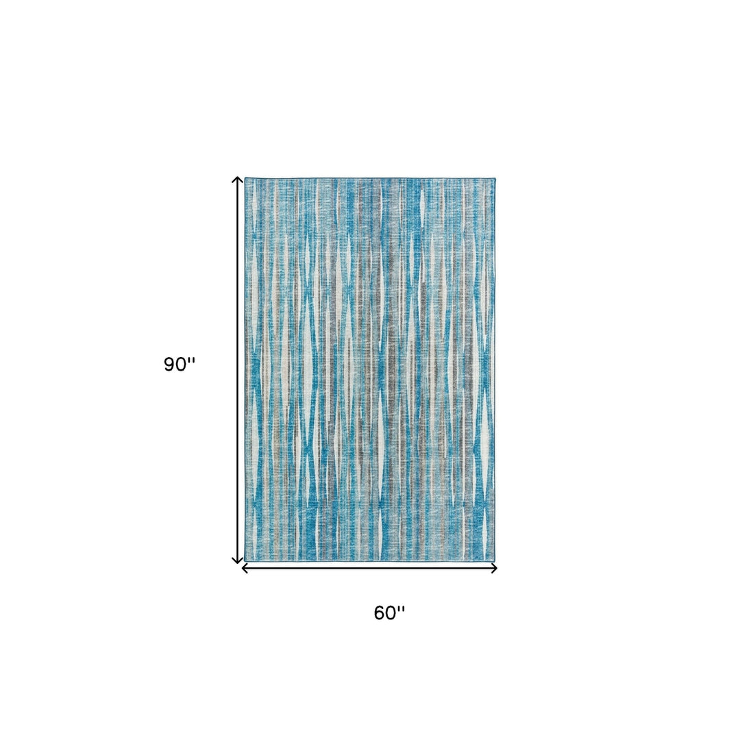 5 X 8 Blue Ombre Tufted Handmade Area Rug Image 9