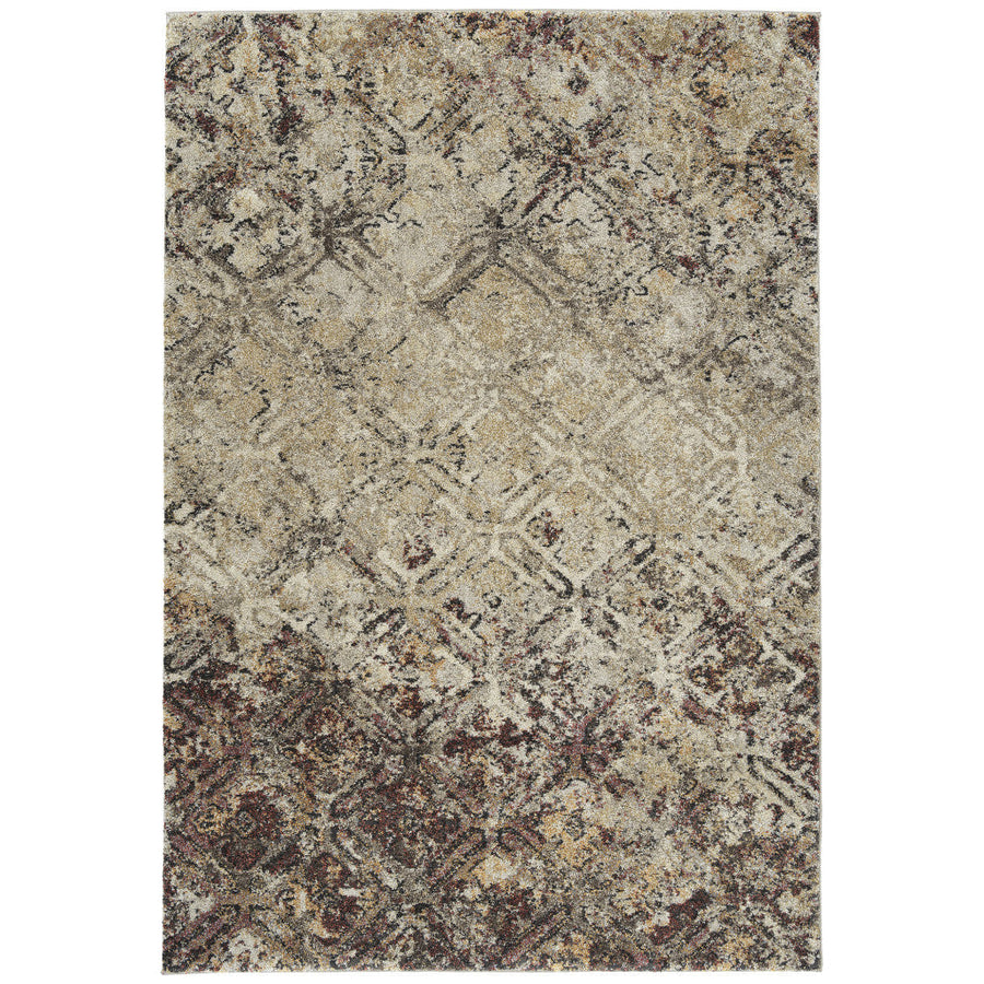 5 X 8 Brown Diamond Area Rug Image 1