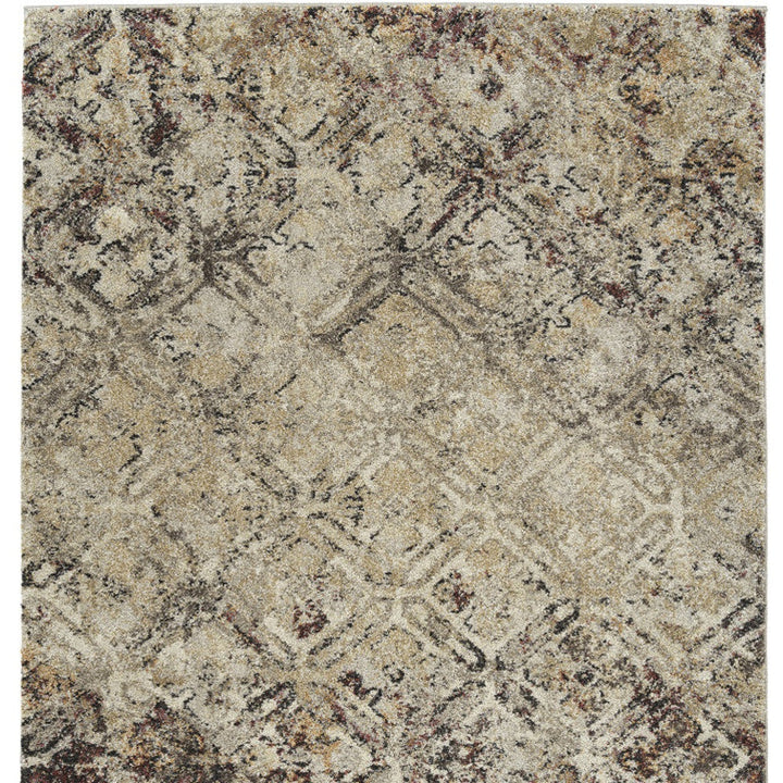 5 X 8 Brown Diamond Area Rug Image 8