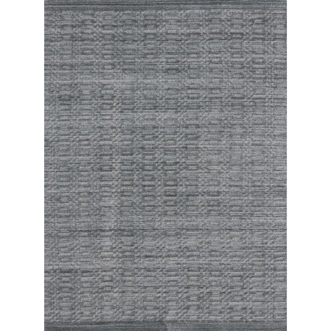 5 X 8 Charcoal And Rust Hand Loomed Area Rug Image 3