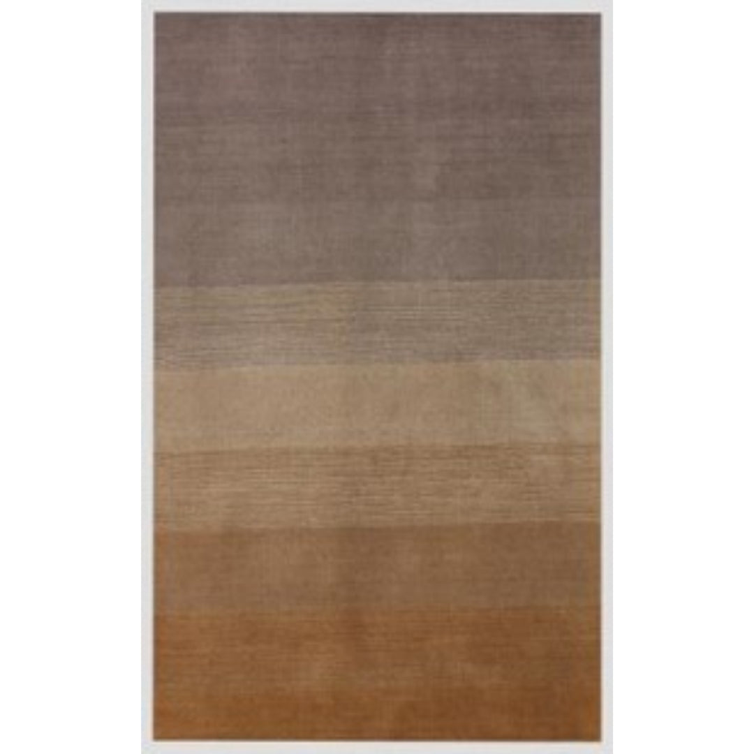 5 X 8 Gold And Rust Ombre Hand Loomed Area Rug Image 1