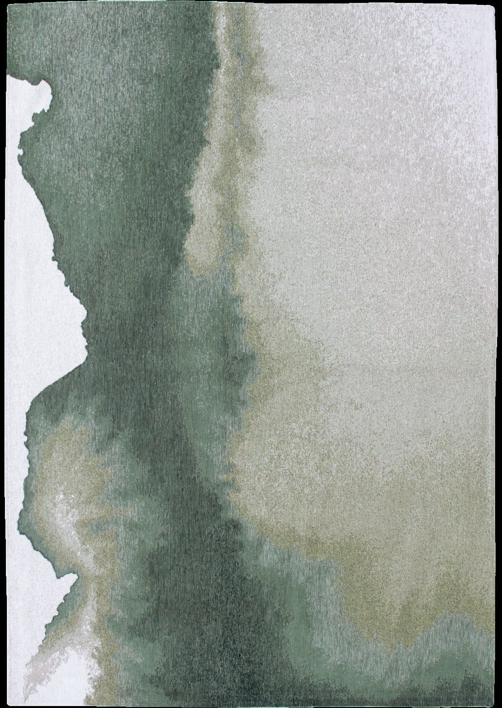 6 X 8 Gray and Green Abstract Non Skid Area Rug Image 2