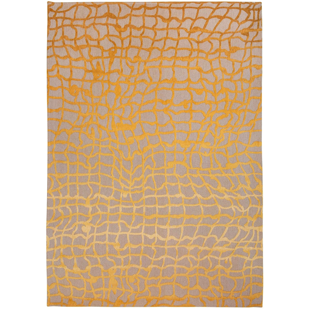 6 X 8 Gray and Orange Abstract Non Skid Area Rug Image 2