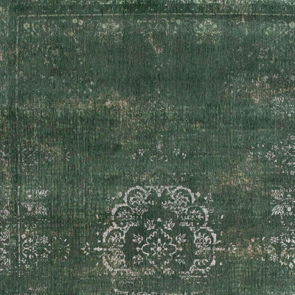 6 X 8 Gray and Green Medallion Non Skid Area Rug Image 5