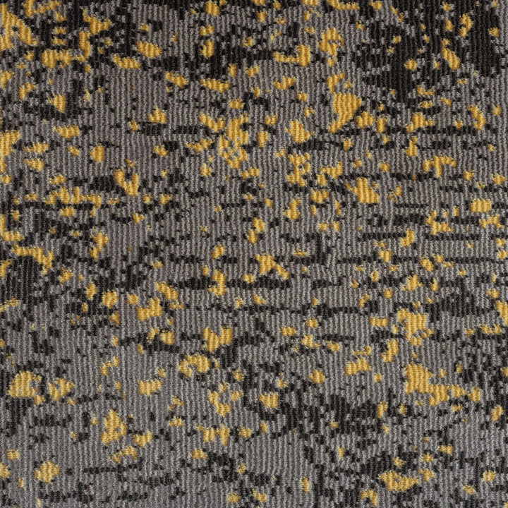 5 x 8 Gray and Yellow Abstract Sprinkle Area Rug Image 2