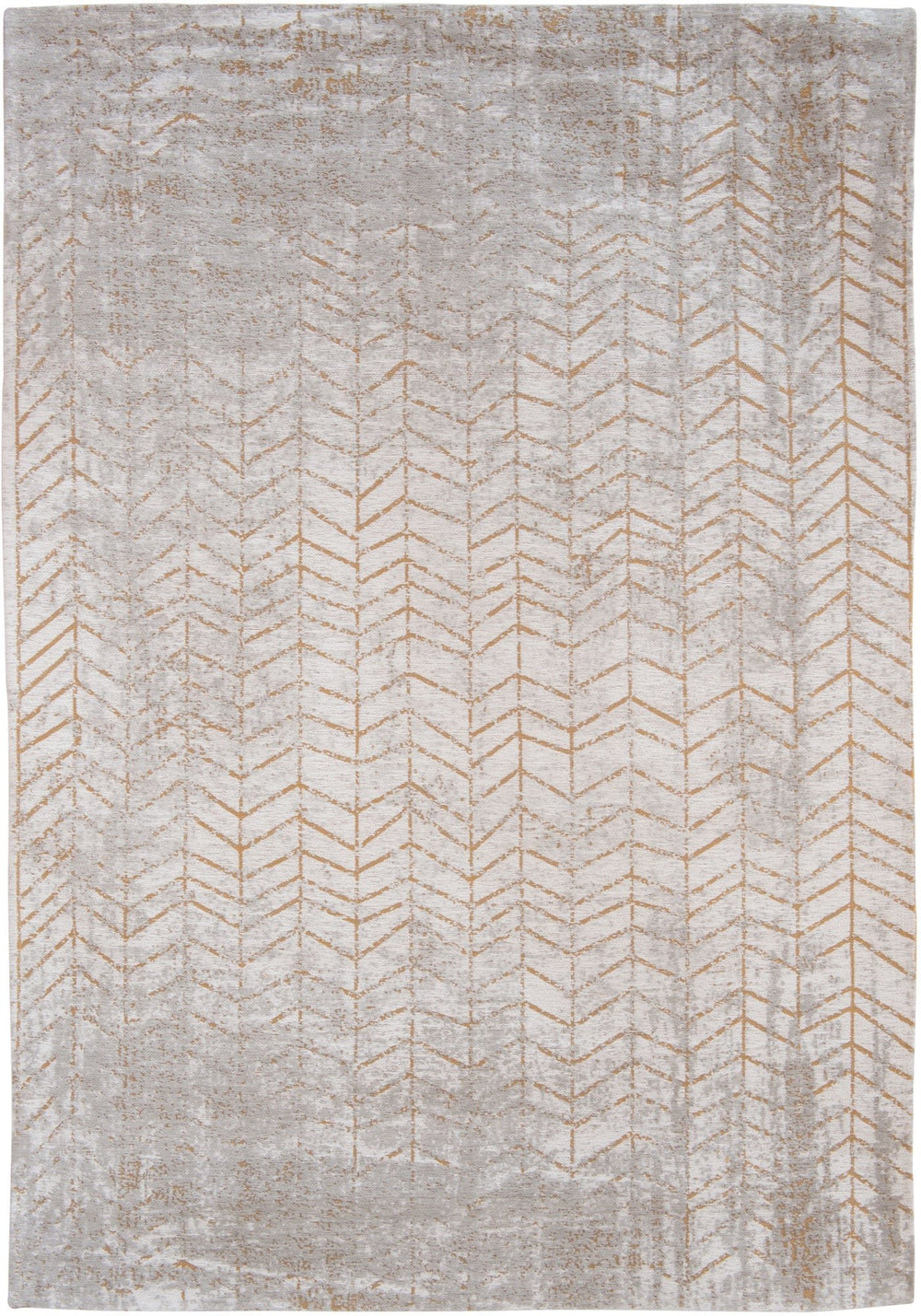 6 X 8 Gray and Yellow Chevron Non Skid Area Rug Image 2