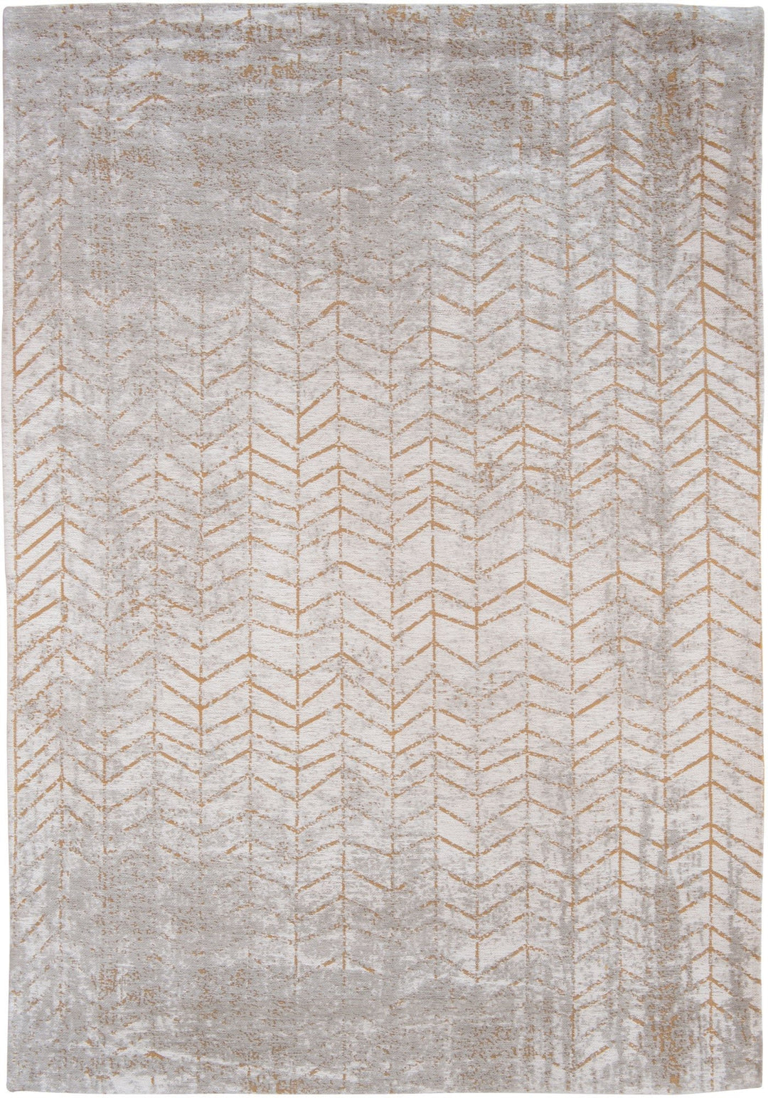 6 X 8 Gray and Yellow Chevron Non Skid Area Rug Image 2