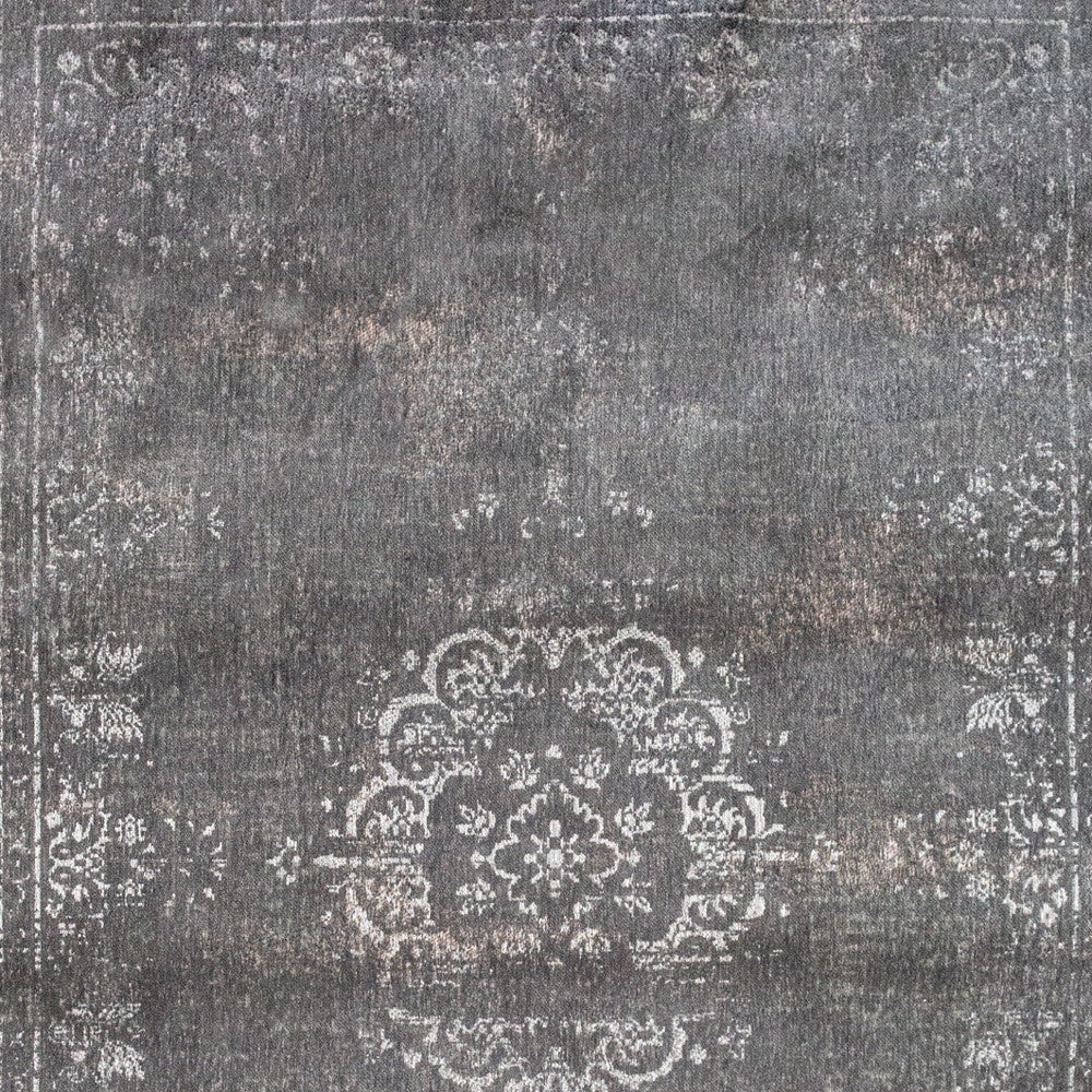 6 X 8 Gray Medallion Non Skid Area Rug Image 5