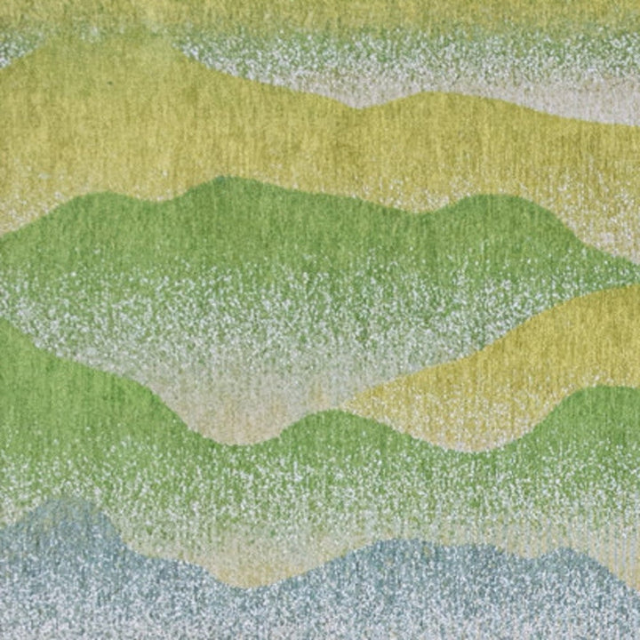 6 X 8 Green and Yellow Abstract Non Skid Area Rug Image 6