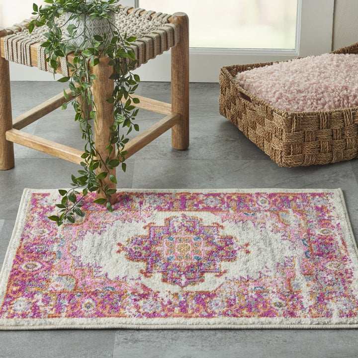 6 Fuchsia Power Loom Runner Rug Image 1