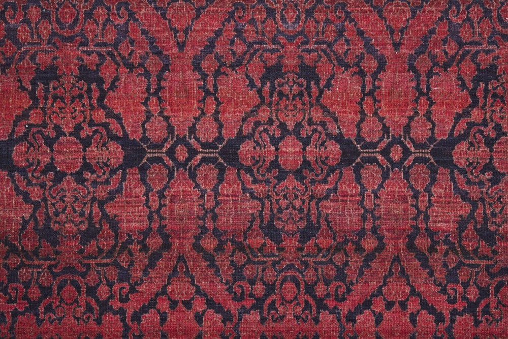 5 X 8 Red And Black Floral Power Loom Area Rug Image 2