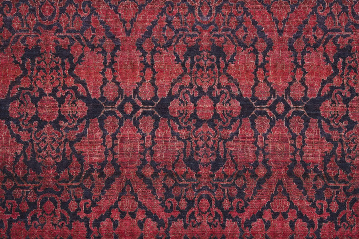 5 X 8 Red And Black Floral Power Loom Area Rug Image 1