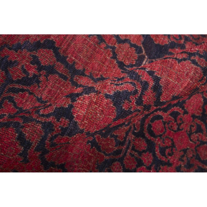 5 X 8 Red And Black Floral Power Loom Area Rug Image 8