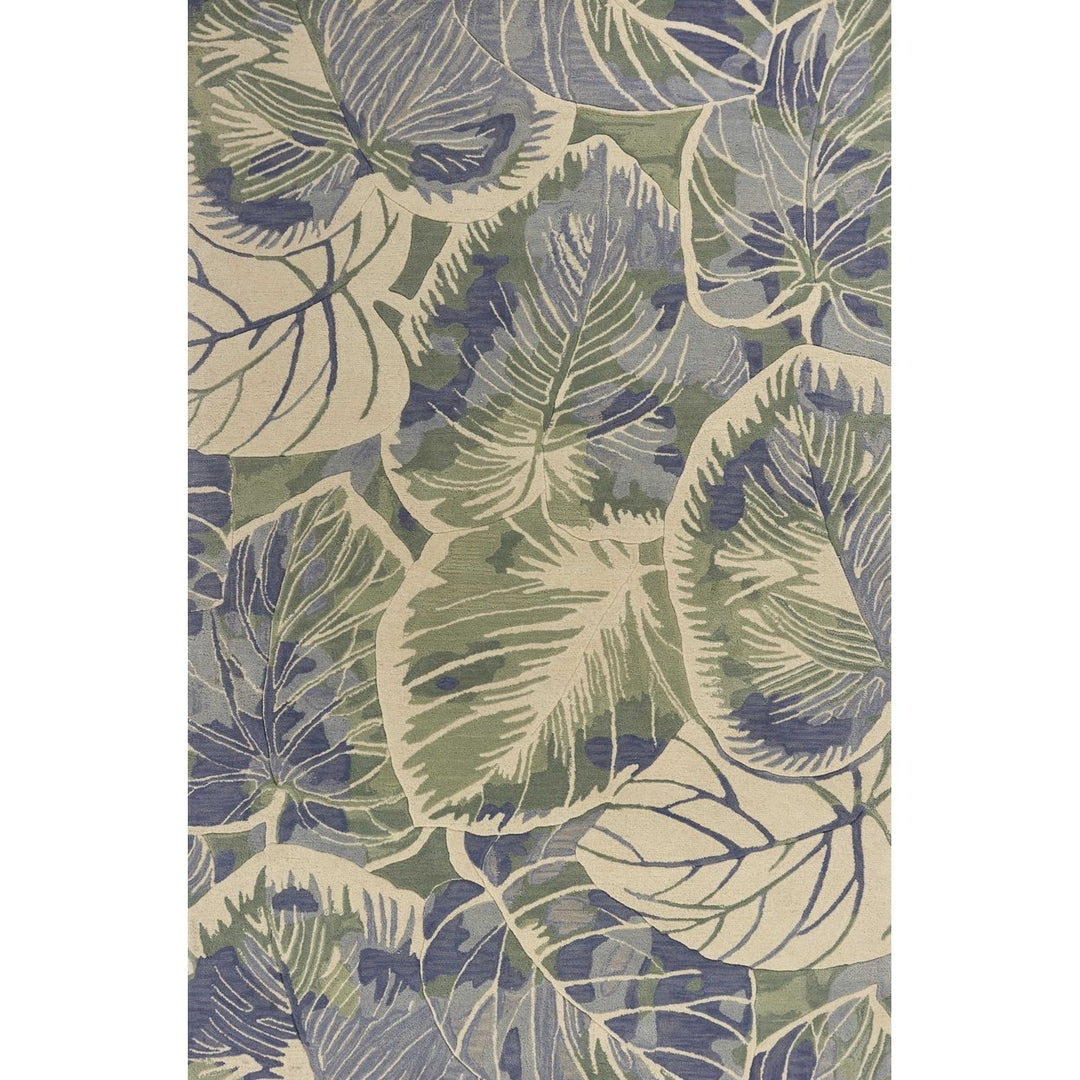 5X8 Blue Green Hand Tufted Caladium Indoor Area Rug Image 4