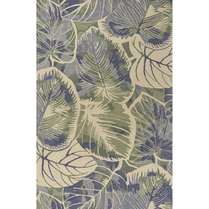 5X8 Blue Green Hand Tufted Caladium Indoor Area Rug Image 5