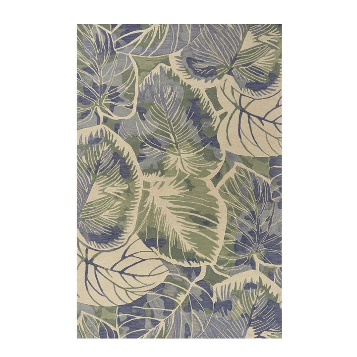 5X8 Blue Green Hand Tufted Caladium Indoor Area Rug Image 8