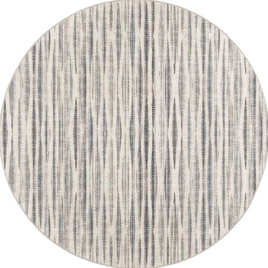 6 Ivory Round Ombre Tufted Handmade Area Rug Image 1