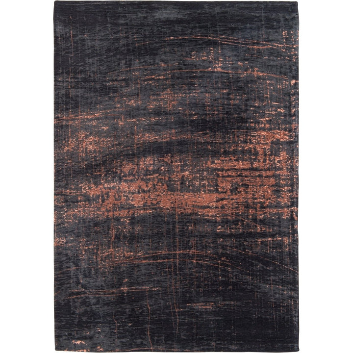 6 X 8 Black and Gold Abstract Non Skid Area Rug Image 1