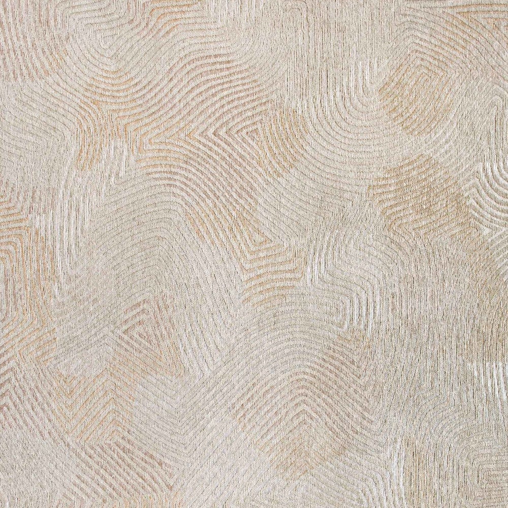 6 X 8 Beige and White Abstract Non Skid Area Rug Image 5