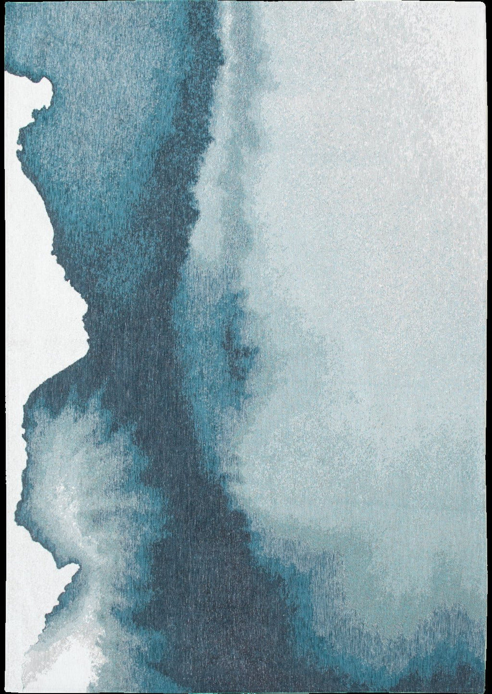 6 X 8 Blue and Gray Abstract Non Skid Area Rug Image 2