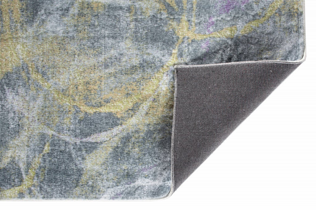 6 x 9 Gray Abstract Area Rug Image 2