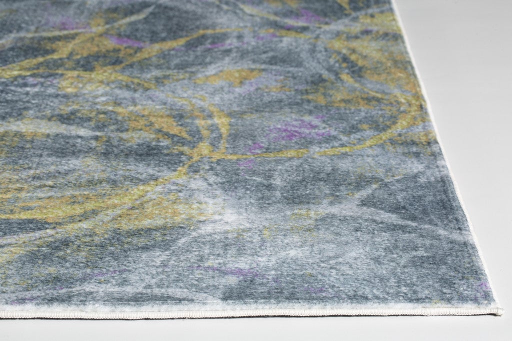 6 x 9 Gray Abstract Area Rug Image 4