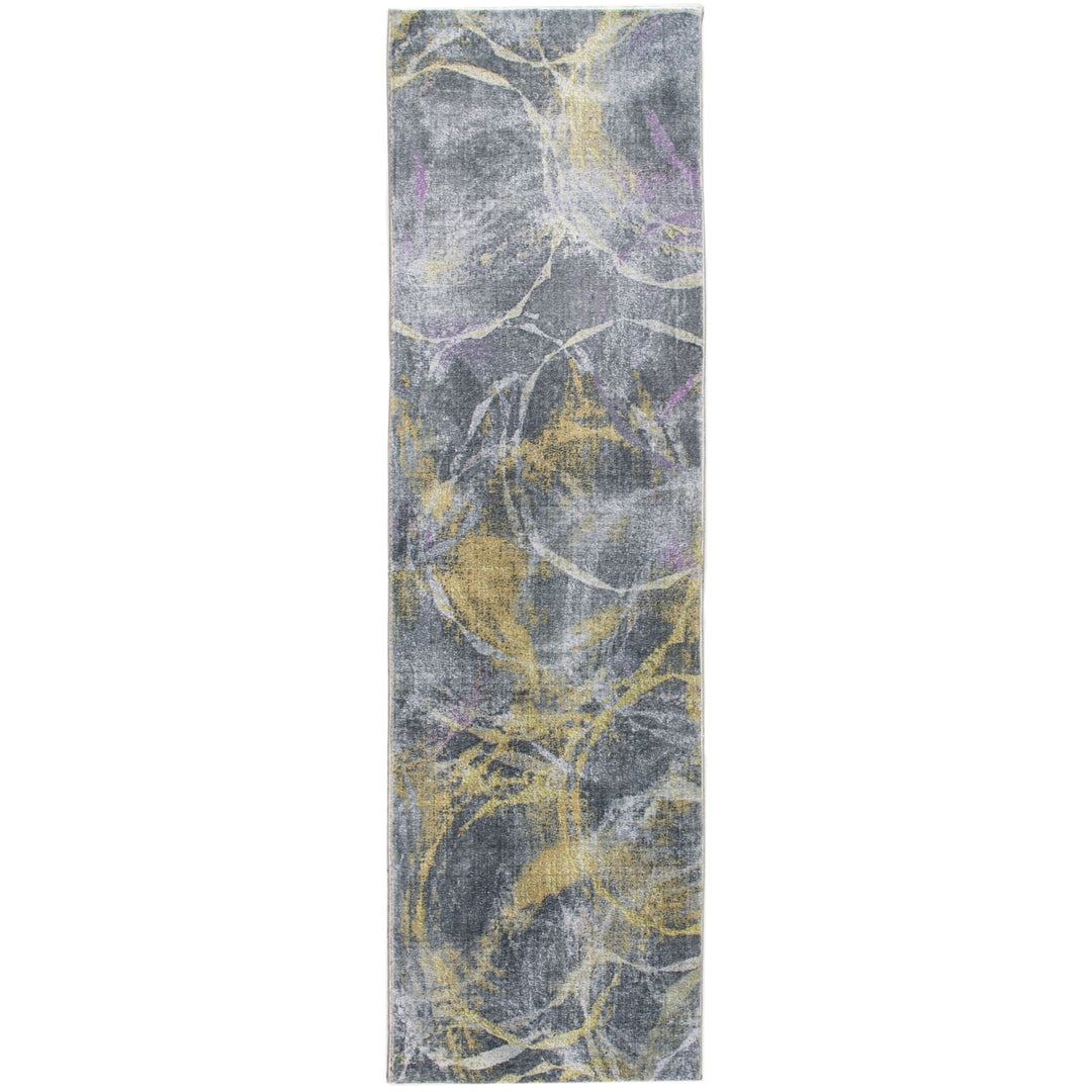 6 x 9 Gray Abstract Area Rug Image 5