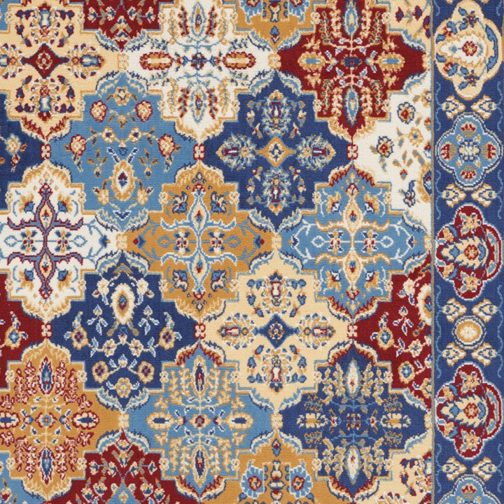 6 X 9 Red Damask Power Loom Area Rug Image 4