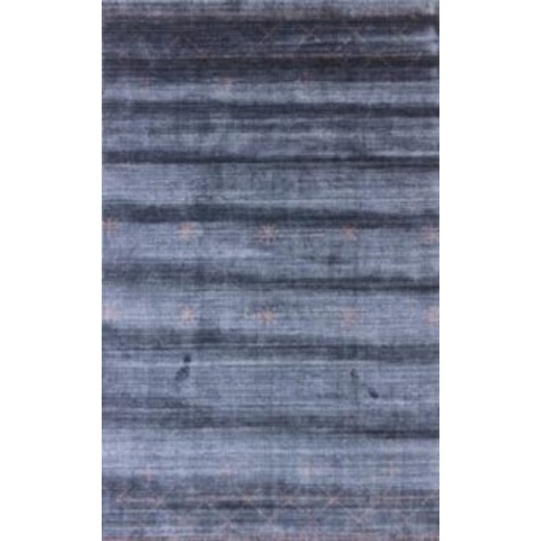 5 X 8 Navy And Blush Abstract Hand Loomed Area Rug Image 3