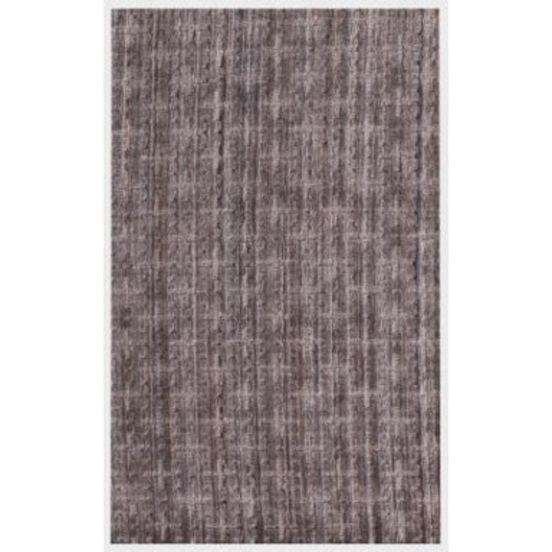 5 X 8 Rust And Tan Plaid Cross Hand Loomed Area Rug Image 1