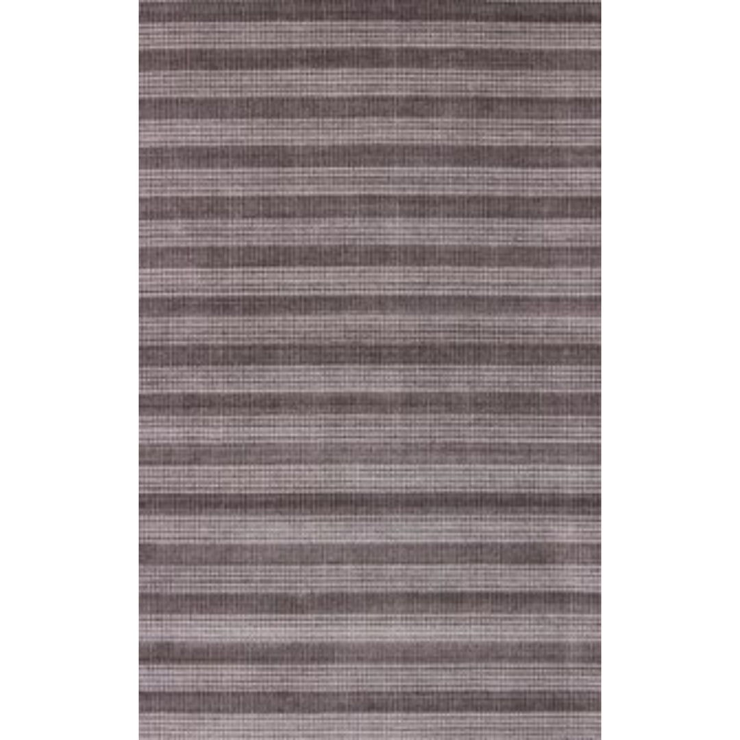 5 x 8 Rust And White Striped Hand Loomed Area Rug Image 3