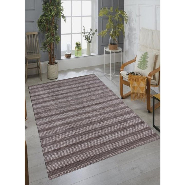 5 X 8 Rust And White Hand Loomed Area Rug Image 4