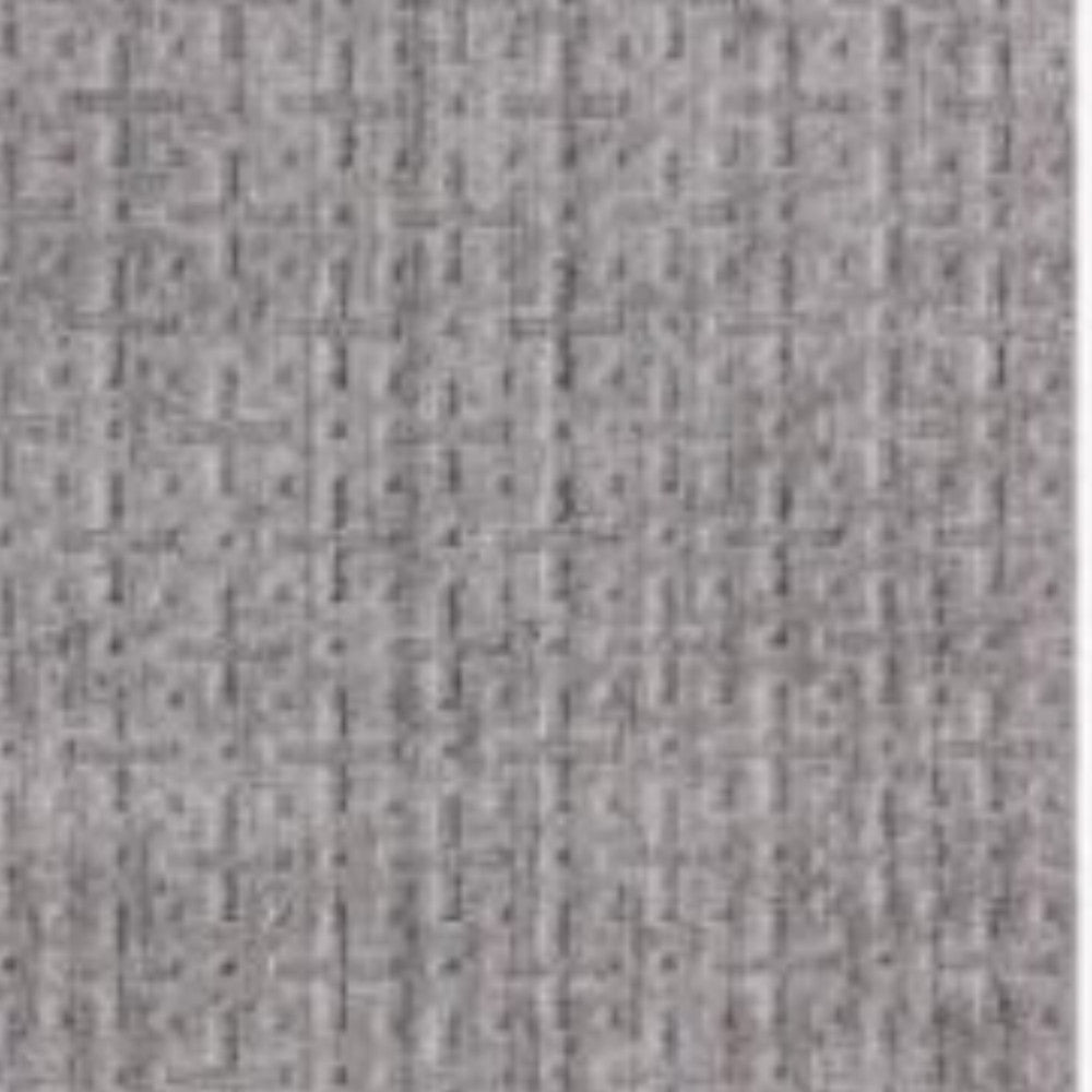 5 x 8 Tan And Charcoal Plaid Cross Hand Loomed Area Rug Image 4