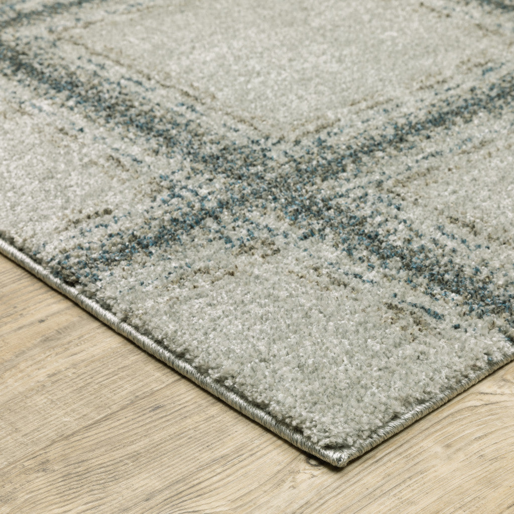 7 x 10 Gray Geometric Power Loom Area Rug Image 3