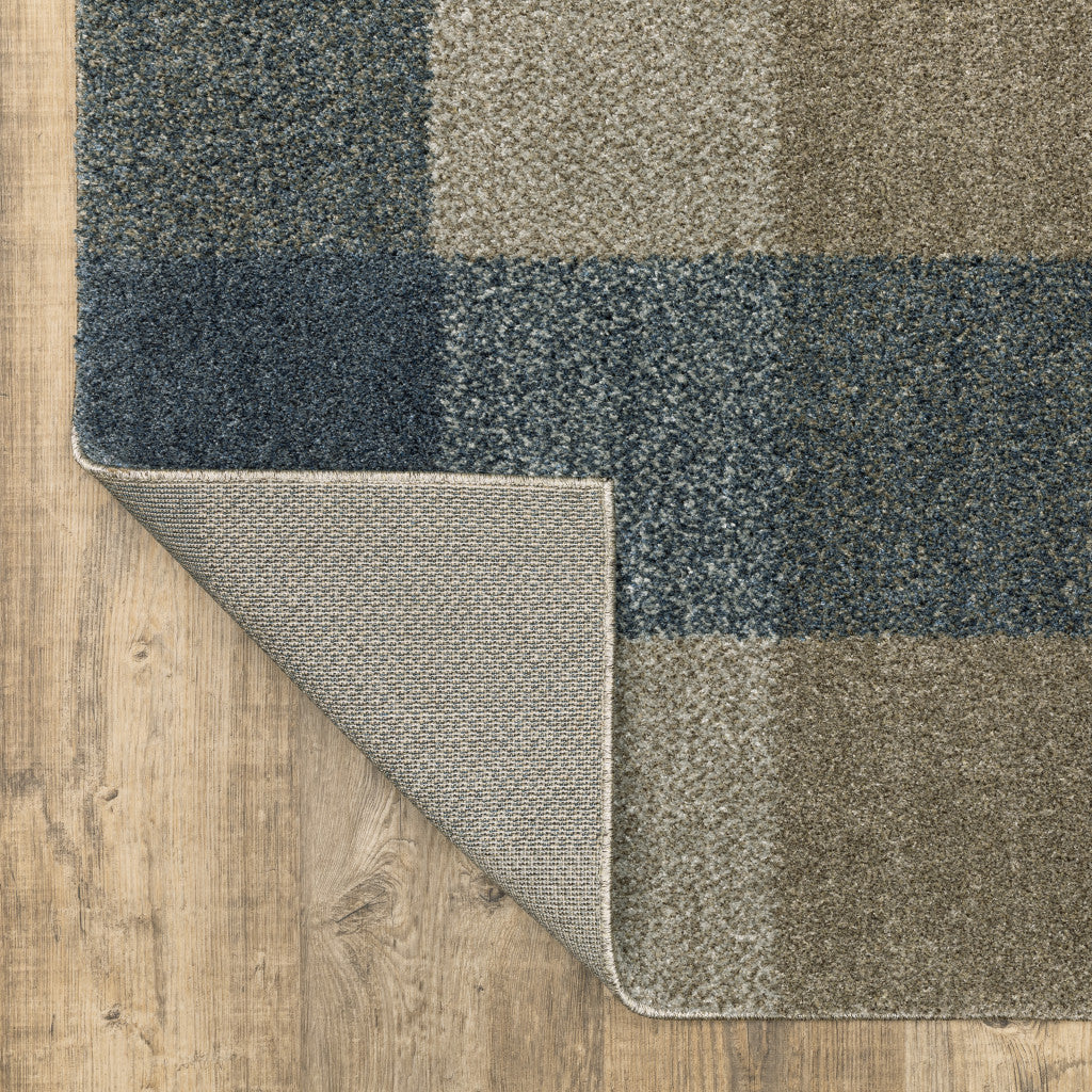 7 x 10 Tan and Gray Geometric Power Loom Area Rug Image 5