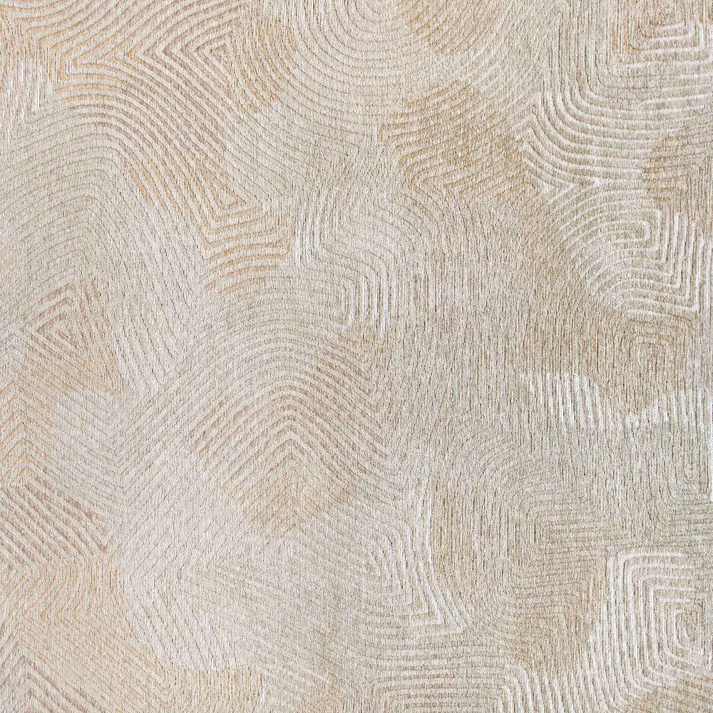 7 x 9 Beige and White Abstract Non Skid Area Rug Image 5