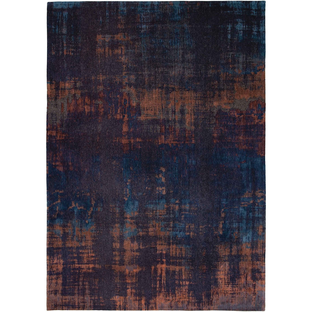 7 x 9 Blue and Brown Abstract Non Skid Area Rug Image 6