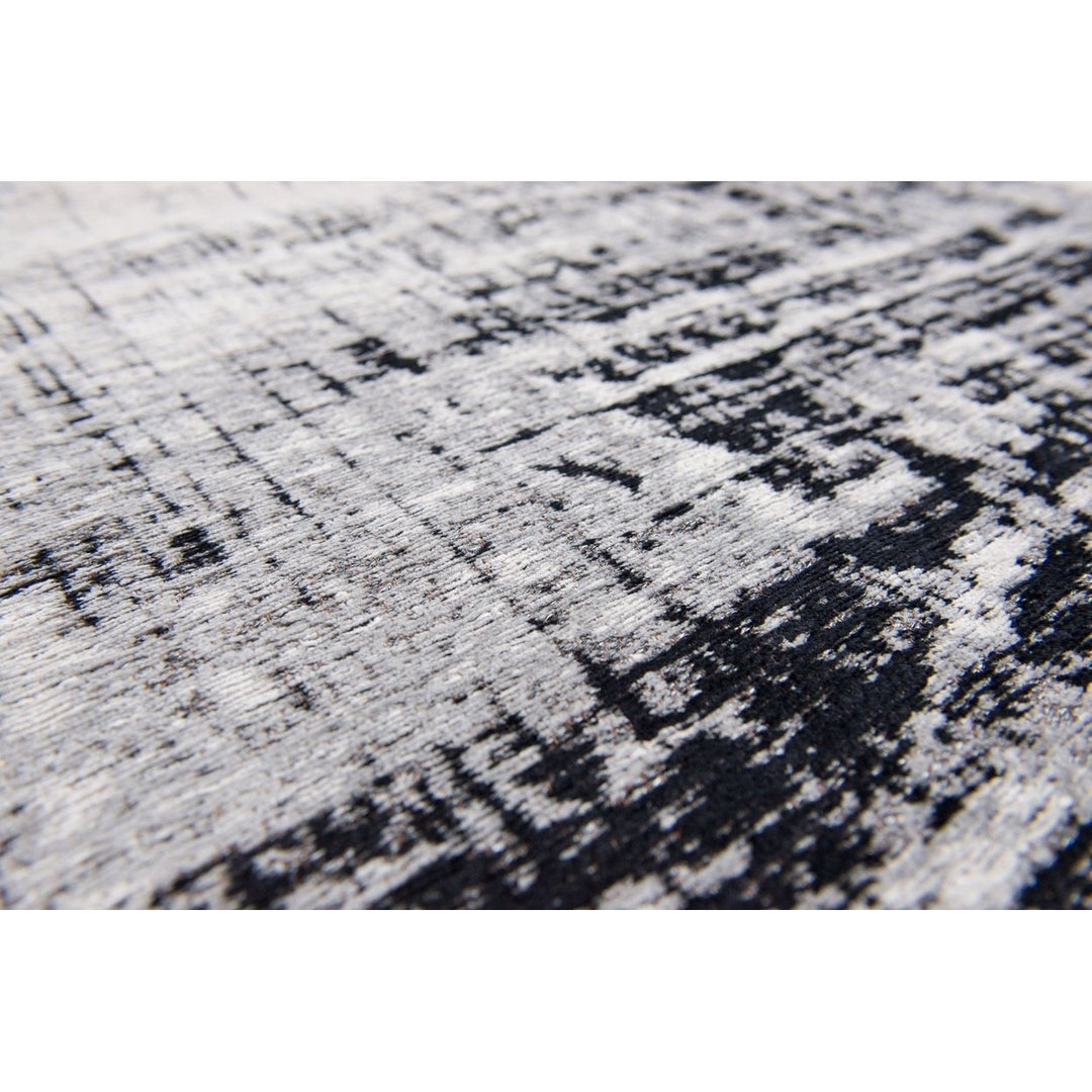 7 x 9 Black and White Abstract Non Skid Area Rug Image 8