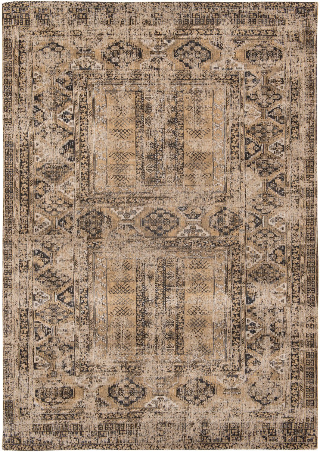 7 x 9 Brown Oriental Non Skid Area Rug Image 2