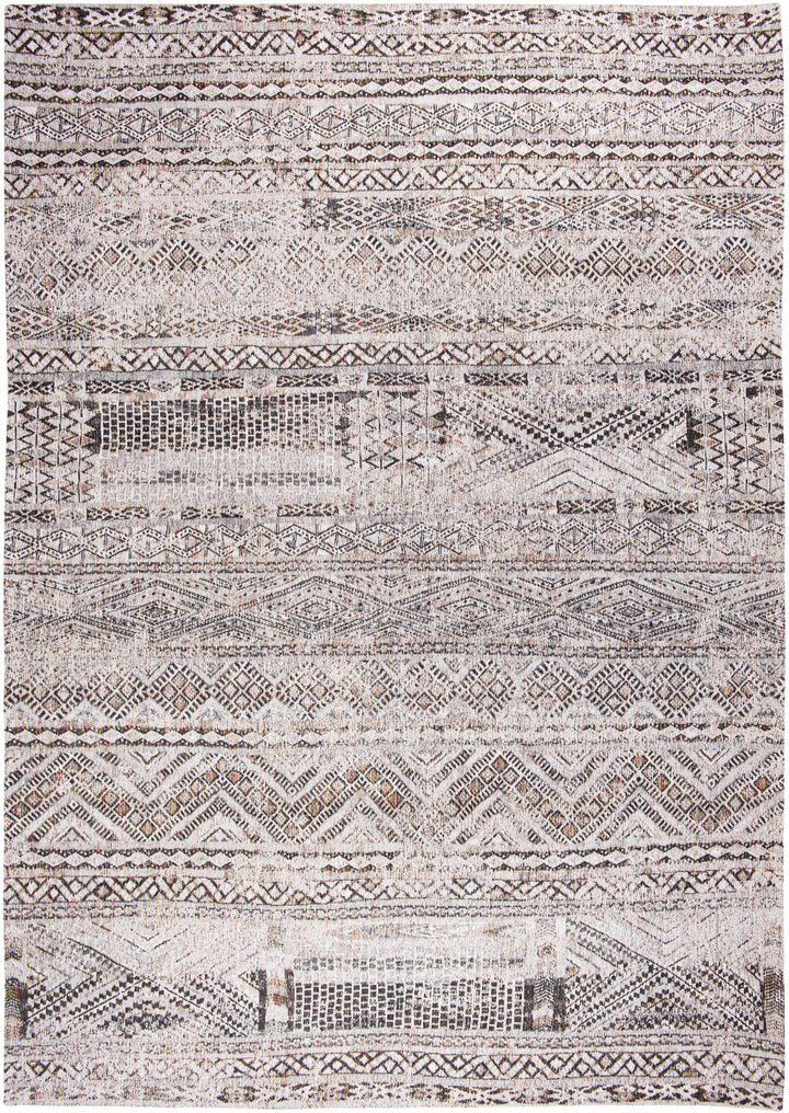 7 x 9 Gray and White Oriental Non Skid Area Rug Image 2