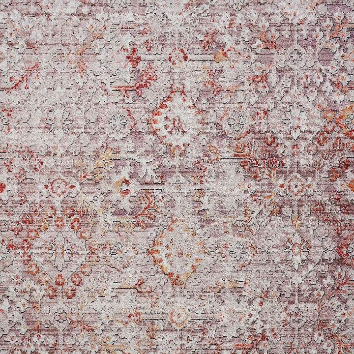 7 x 10 Pink and Ivory Abstract Area Rug Image 12