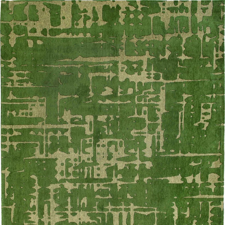 7 x 9 Green Abstract Non Skid Area Rug Image 6