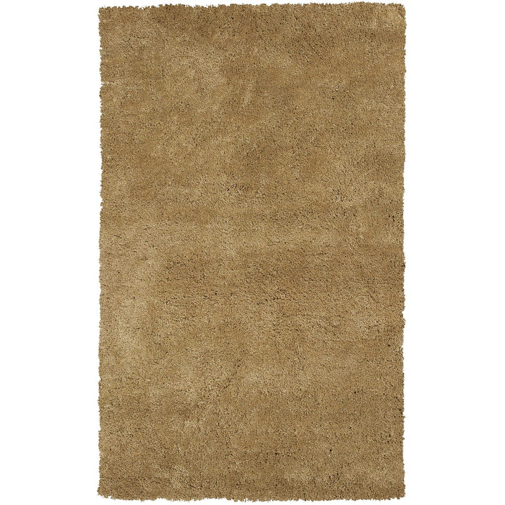 8 Round Polyester Gold Area Rug Image 6