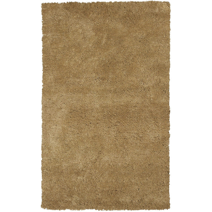 8 Round Polyester Gold Area Rug Image 7