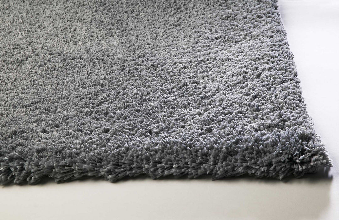 8 Round Polyester Grey Area Rug Image 1