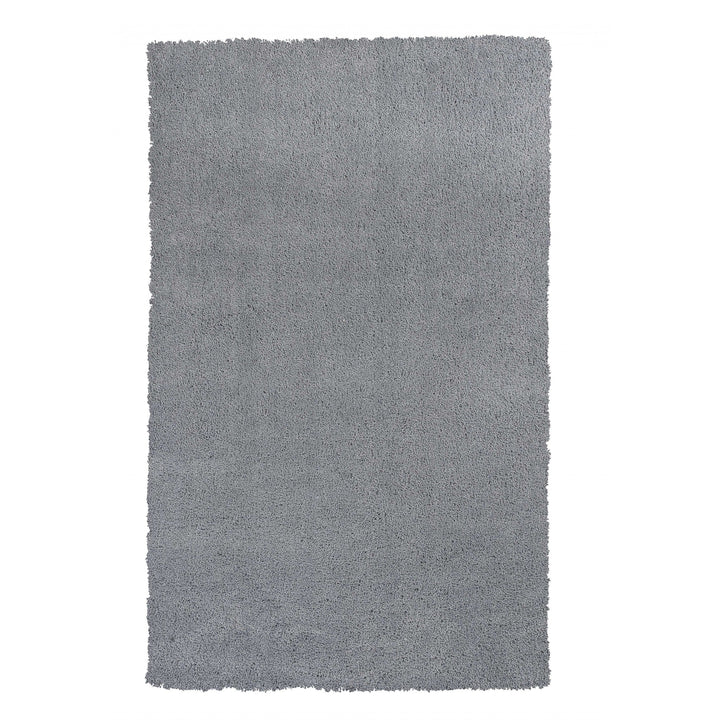 8 Round Polyester Grey Area Rug Image 9