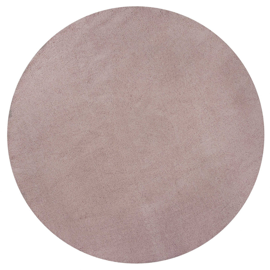 8 Round Polyester Rose Pink Area Rug Image 1